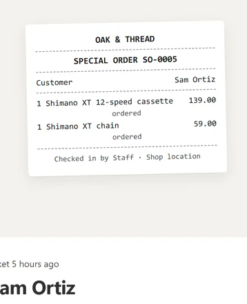 Home: the latest ticket's slip and what the counter holds
